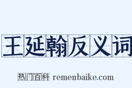 王延翰反义词是什么意思的图片